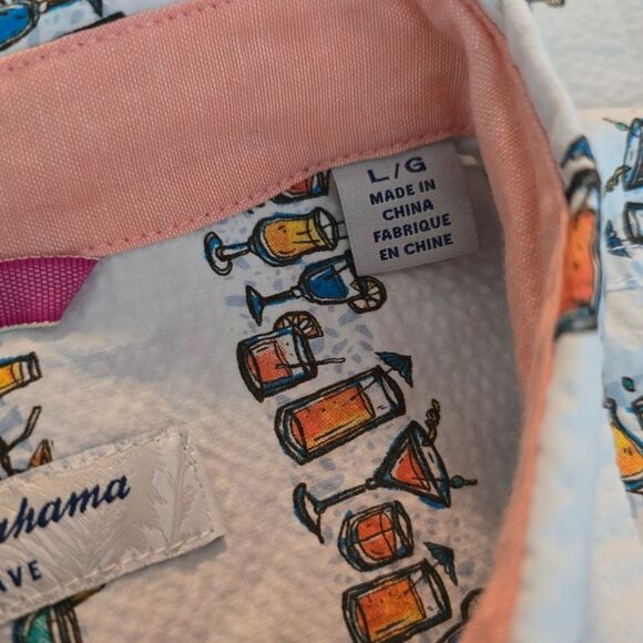 Tommy Bahama Nova Wave Cocktails Shirt Mens Size Large Button Up - Picture 5 of 6